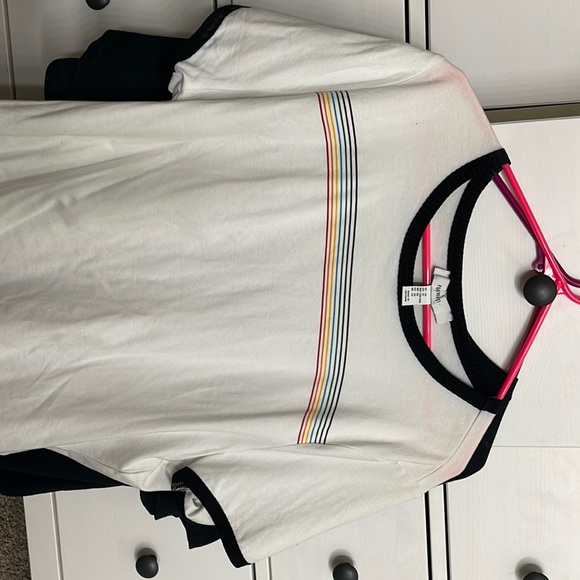 Forever 21 Tops - Forever 21 + size white stripped shirt never worn